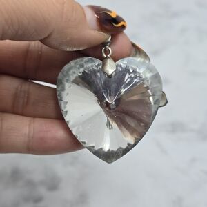 Heart Pendant Large Silver Tone